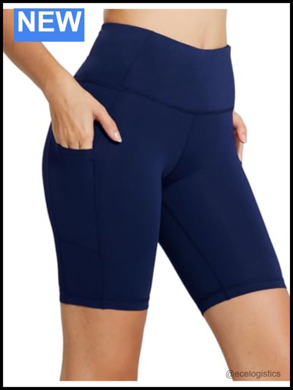 High Waist Biker Shorts with Pockets 3/5/8 Inch Inseam
